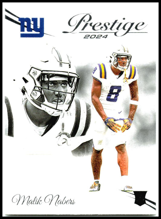2024 Panini Prestige #306 Malik Nabers Rookie New York Giants