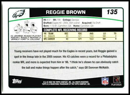 2006 Topps #135 Reggie Brown Philadelphia Eagles