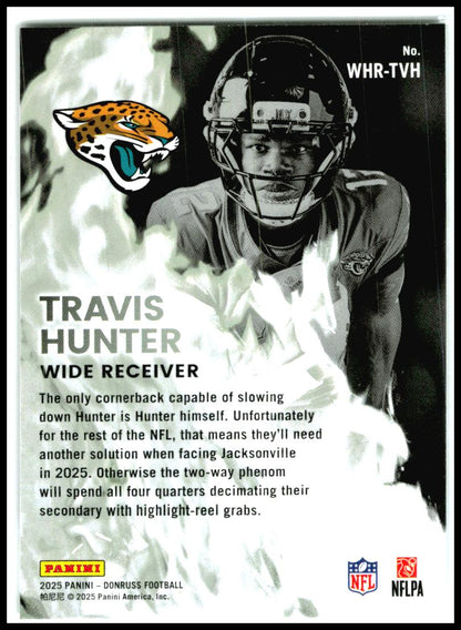 2025 Donruss White Hot #WHR-TVH Travis Hunter Rookie