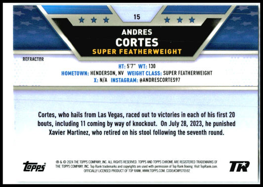 2024 Topps Chrome Refractor #15 Andres Cortes