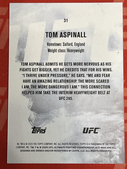 2025 Topps Knockout UFC Bronze #31 Tom Aspinall #/199