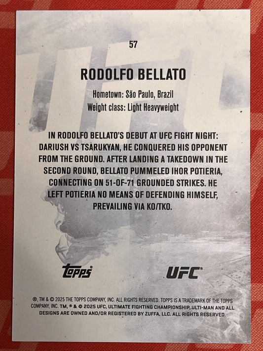 2025 Topps Knockout UFC #57 Rodolfo Bellato Rookie