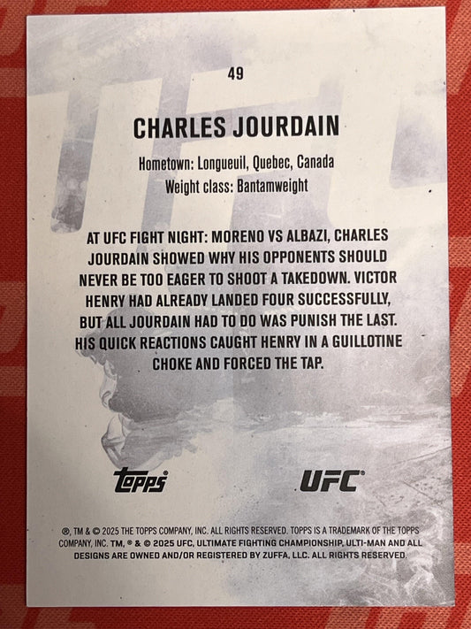 2025 Topps Knockout UFC #49 Charles Jourdain Rookie