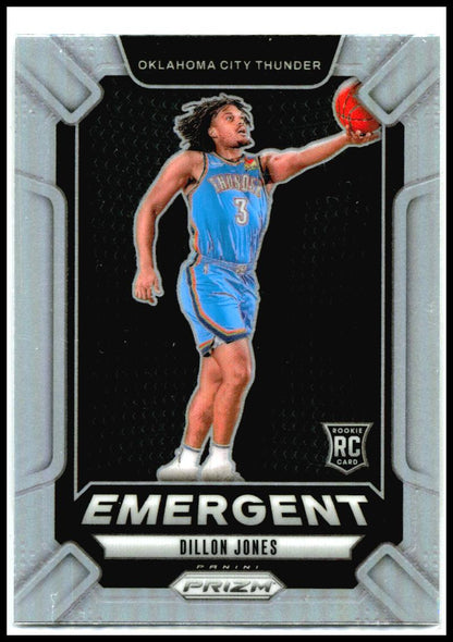 2024-25 Panini Prizm Emergent Prizms Silver #11 Dillon Jones Thunder