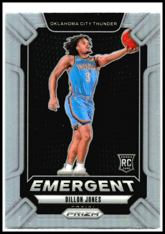 2024-25 Panini Prizm Emergent Prizms Silver #11 Dillon Jones Thunder