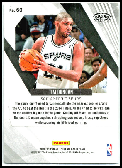 2023-24 Panini Phoenix #60 Tim Duncan San Antonio Spurs