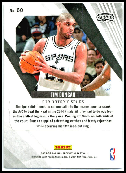 2023-24 Panini Phoenix #60 Tim Duncan San Antonio Spurs