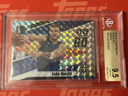 2019-20 Panini Mosaic Give and Go Mosaic #10 Luka Doncic