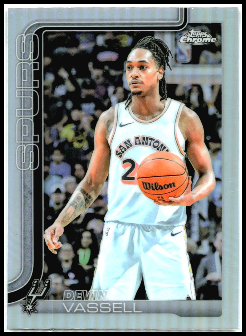 2025-26 Topps Chrome Refractor #202 Devin Vassell San Antonio Spurs