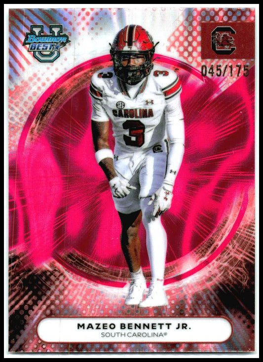 2025 Bowman University Best Pink Lava #43 Mazeo Bennett Gamecocks