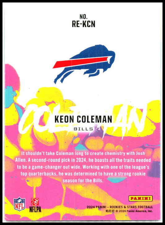 2024 Panini Rookies & Stars Rookie Exclusive Green #RE-KCN Keon Coleman Bills