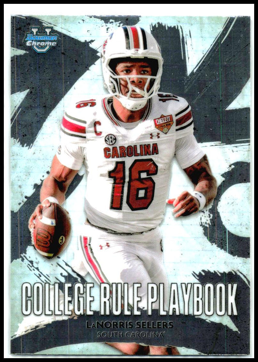 2025 Bowman University Chrome College Rule Playbook #CRP-3 LaNorris Sellers
