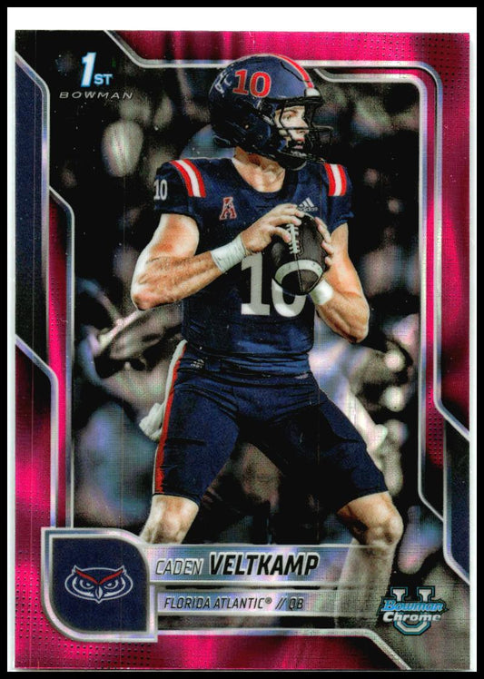2025 Bowman University Chrome Pink Lava #41 Caden Veltkamp Florida Atlantic