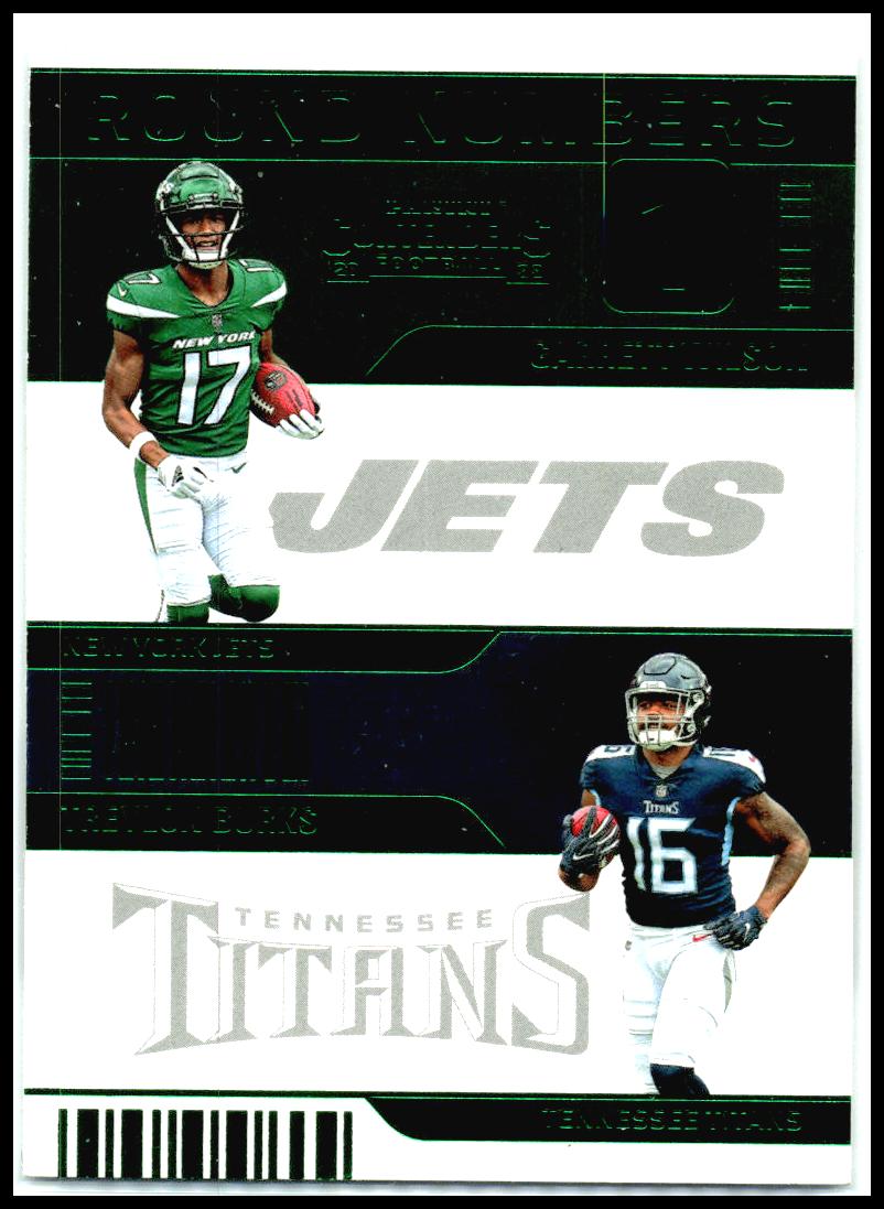 2022 Panini Contenders Round Numbers Emerald #RN-WB Wilson / Burks