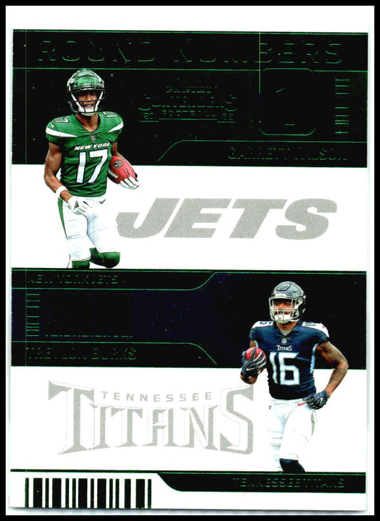 2022 Panini Contenders Round Numbers Emerald #RN-WB Wilson / Burks