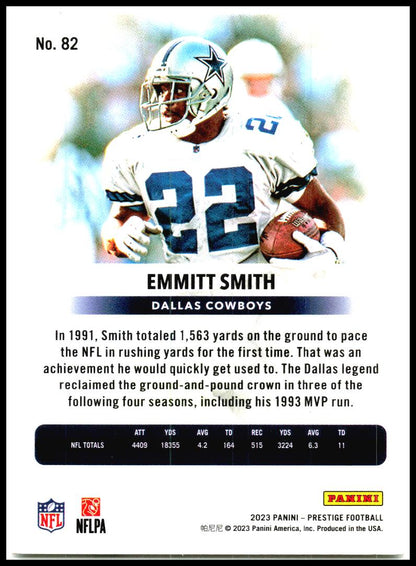 2023 Panini Prestige #82 Emmitt Smith Dallas Cowboys