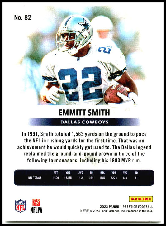 2023 Panini Prestige #82 Emmitt Smith Dallas Cowboys