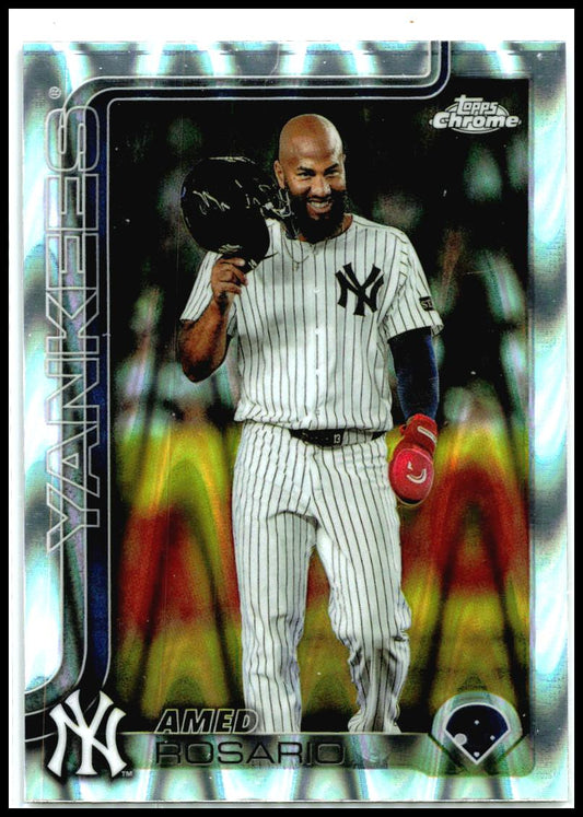 2025 Topps Chrome Update RayWave Refractor #USC51 Amed Rosario New York Yankees