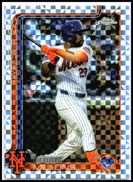 2025 Topps Chrome Update X-Fractors #USC40 Cedric Mullins New York Mets