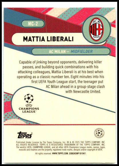 2024-25 Merlin chosen ones #MC-2 Mattia Liberali