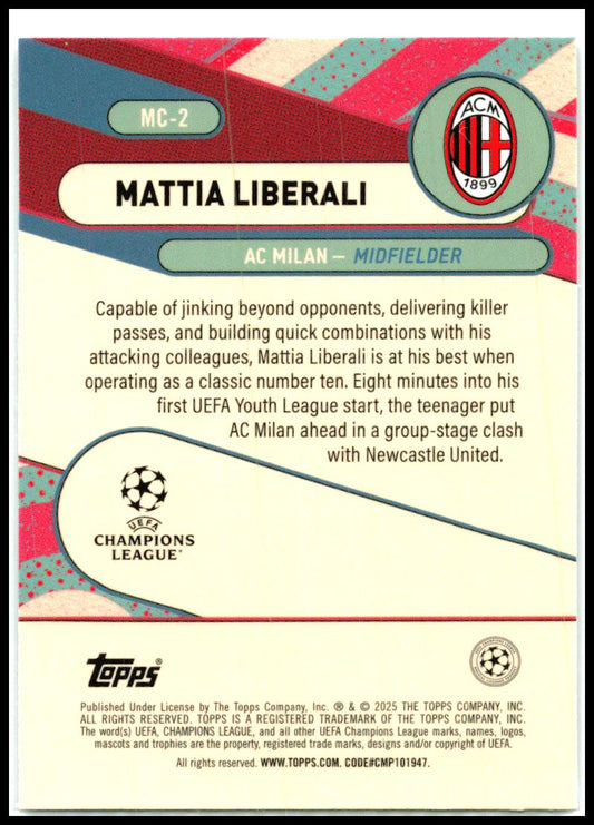 2024-25 Merlin chosen ones #MC-2 Mattia Liberali