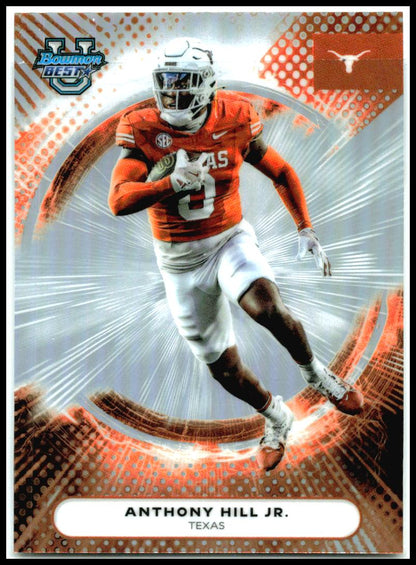 2025 Bowman University Best #57 Anthony Hill Jr. Texas Longhorns