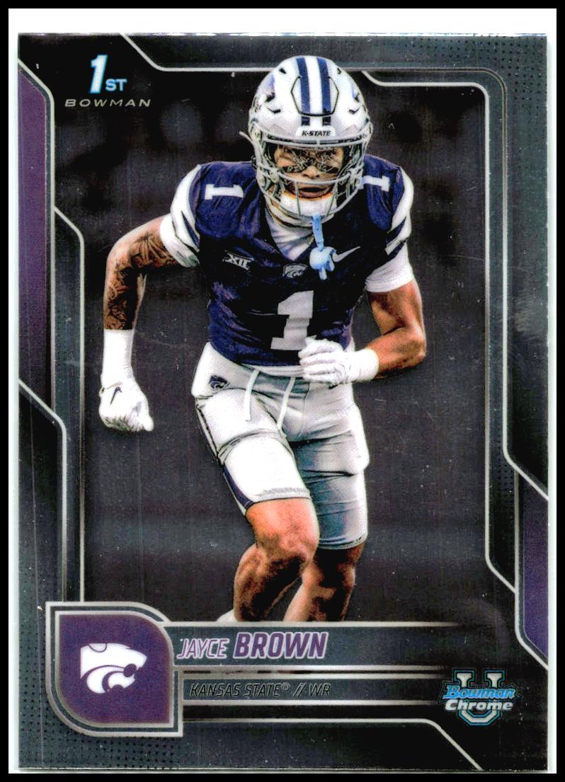 2025 Bowman University Chrome #71 Jayce Brown Kansas State Wildcats