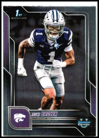 2025 Bowman University Chrome #71 Jayce Brown Kansas State Wildcats