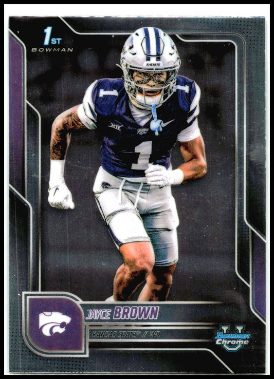 2025 Bowman University Chrome #71 Jayce Brown Kansas State Wildcats