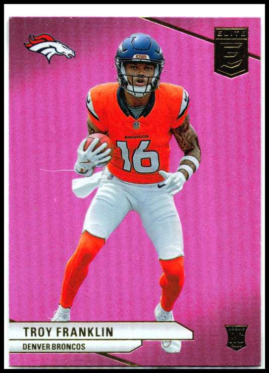 2024 Donruss Elite Pink #116 Troy Franklin Rookie Denver Broncos