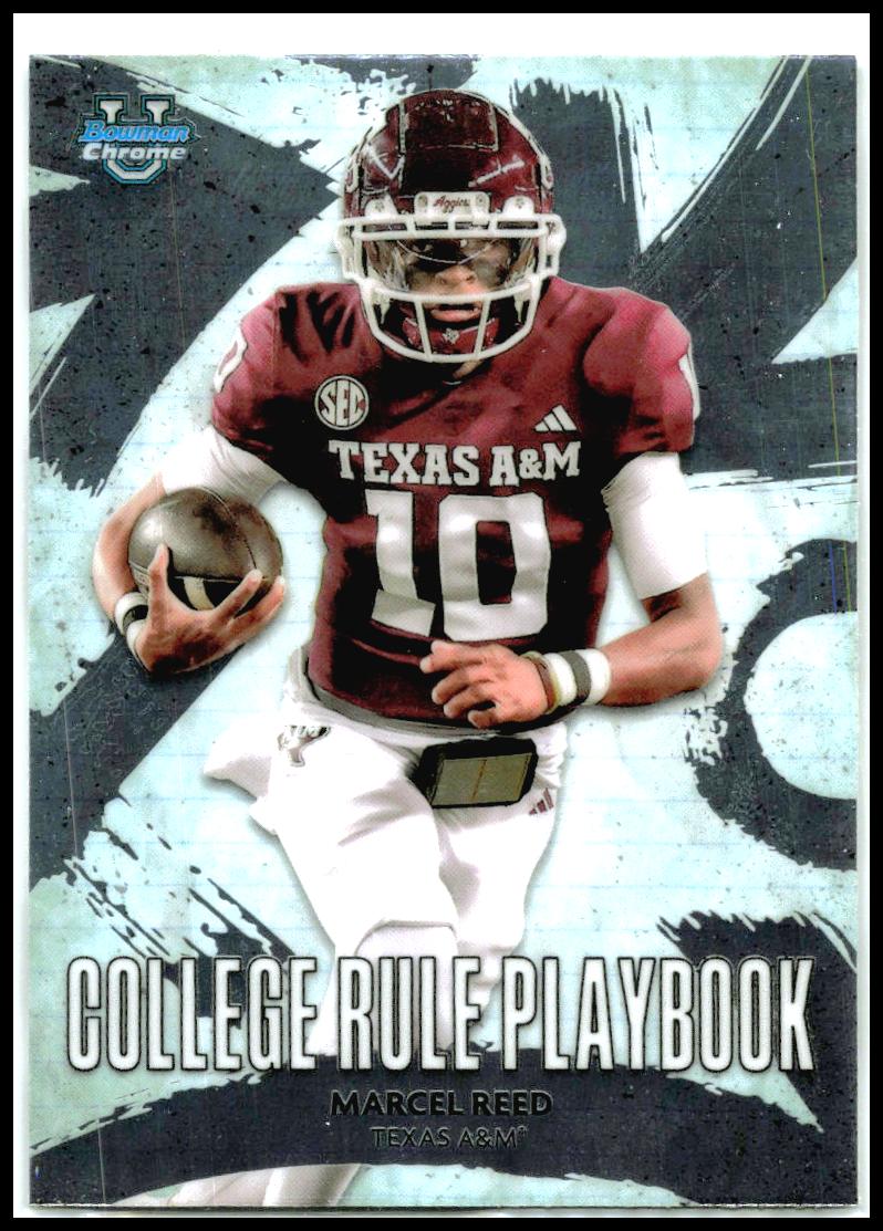2025 Bowman University Chrome College Rule Playbook #CRP-2 Marcel Reed Aggies
