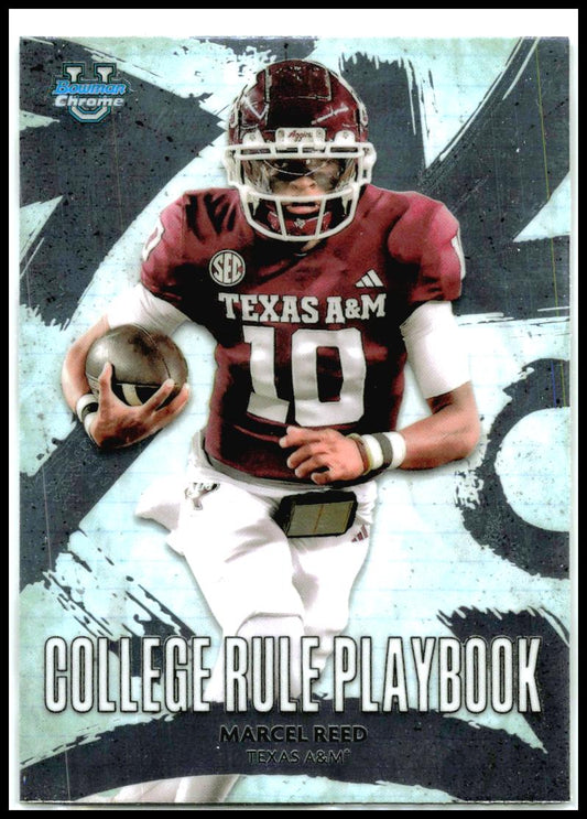 2025 Bowman University Chrome College Rule Playbook #CRP-2 Marcel Reed Aggies