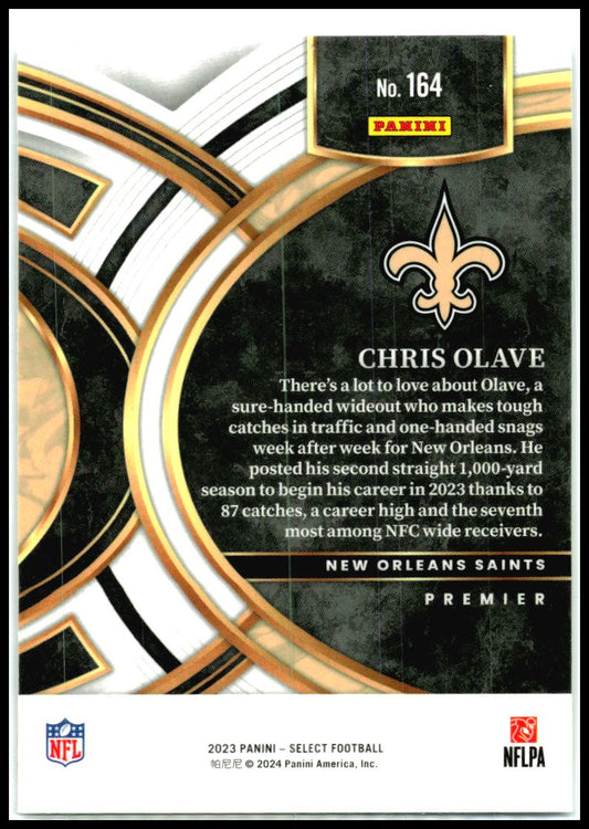 2023 Panini Select #164 Chris Olave New Orleans Saints
