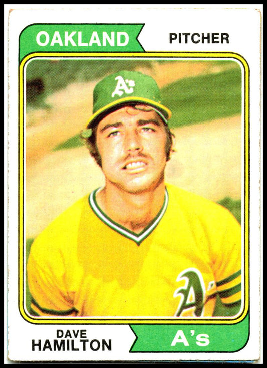 1974 Topps #633 Dave Hamilton Oakland Athletics