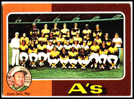 1975 Topps Team Checklists White Back #561 Oakland A's / Alvin Dark Oakland