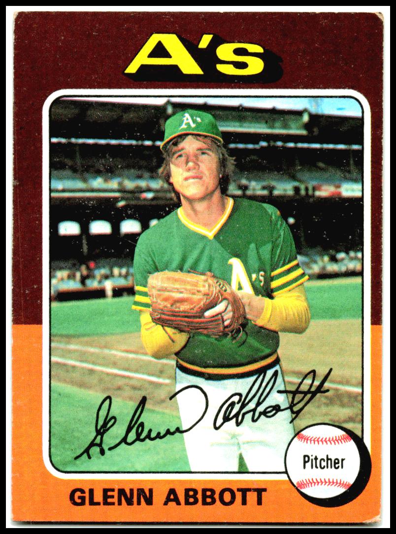 1975 Topps #591 Glenn Abbott Oakland Athletics