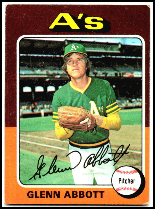 1975 Topps #591 Glenn Abbott Oakland Athletics
