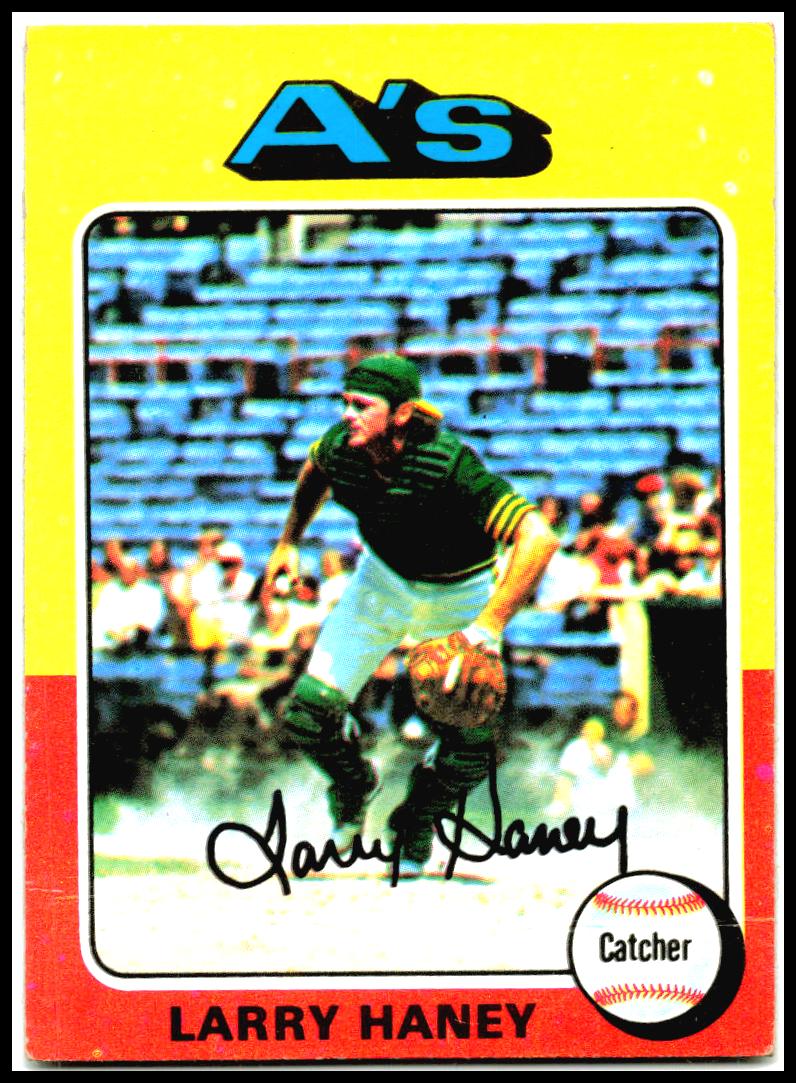 1975 Topps #626 Larry Haney Oakland Athletics