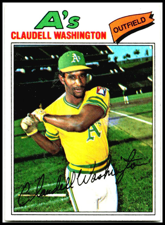 1977 Topps #405 Claudell Washington Oakland Athletics