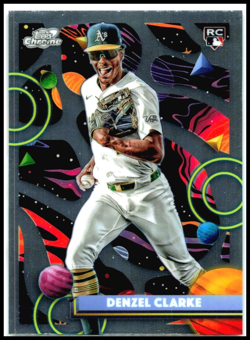 2025 Topps Chrome Cosmic #147 Denzel Clarke Rookie Athletics