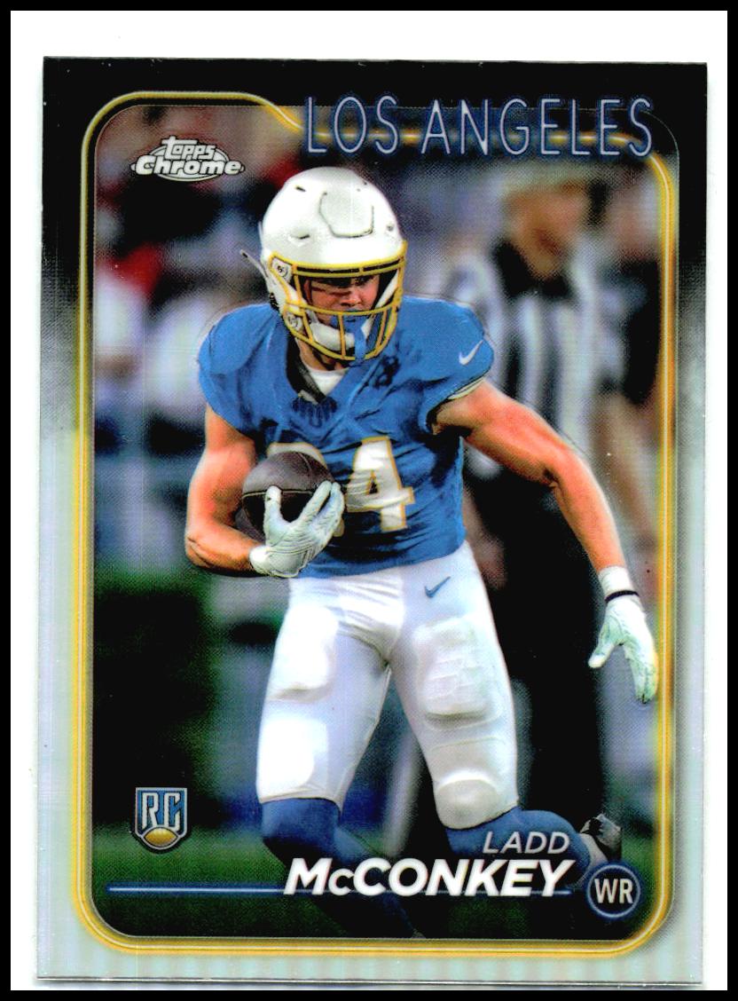 2024 Topps Chrome Refractor #212 Ladd McConkey Rookie Los Angeles Chargers