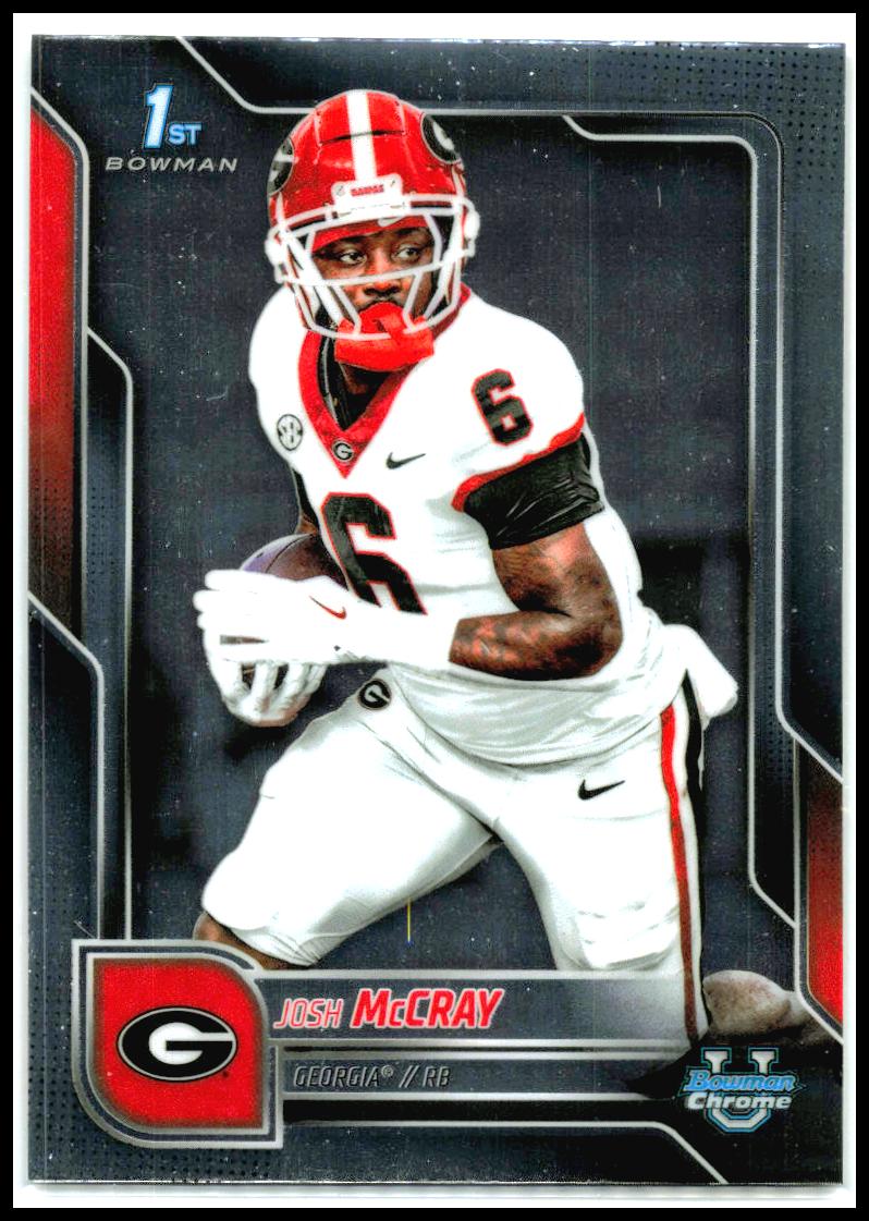 2025 Bowman University Chrome #173 Josh McCray Georgia Bulldogs