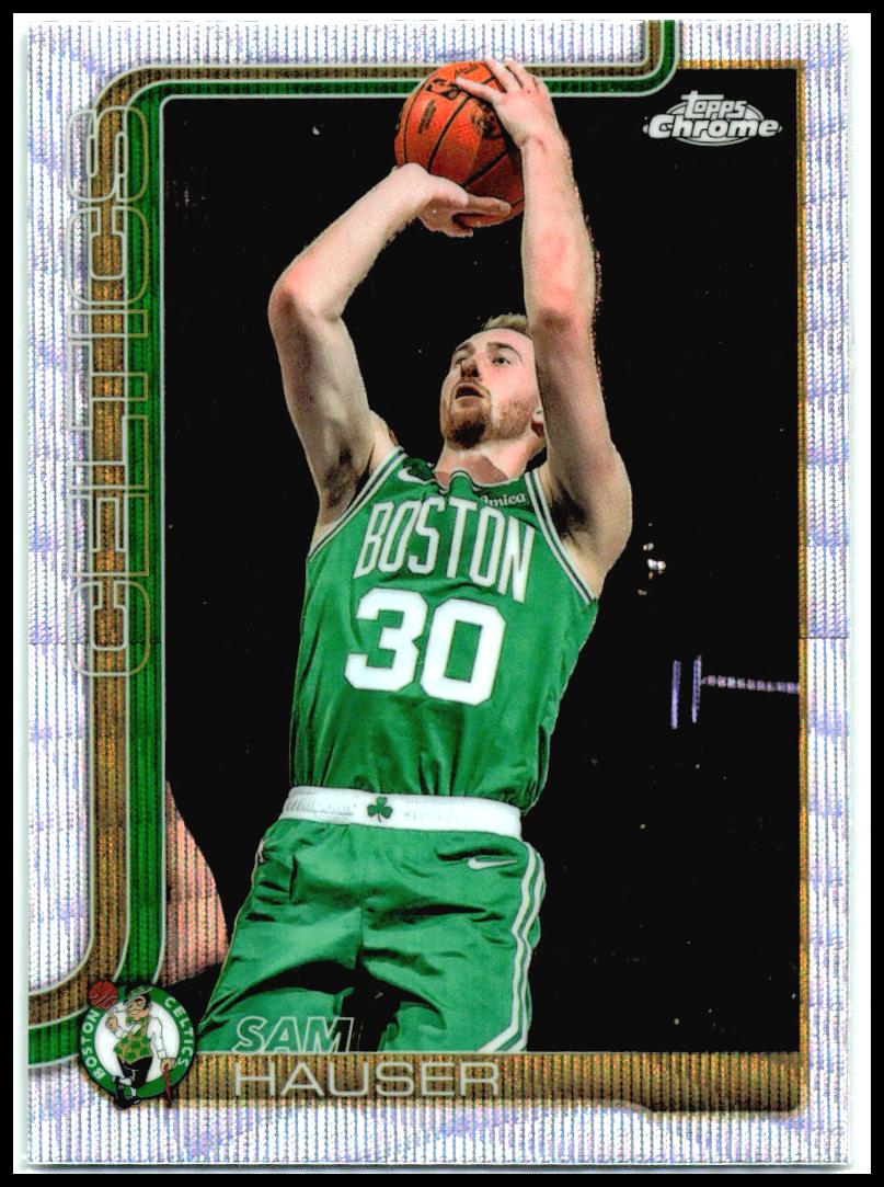 2025-26 Topps Chrome Wave Refractor #14 Sam Hauser Boston Celtics