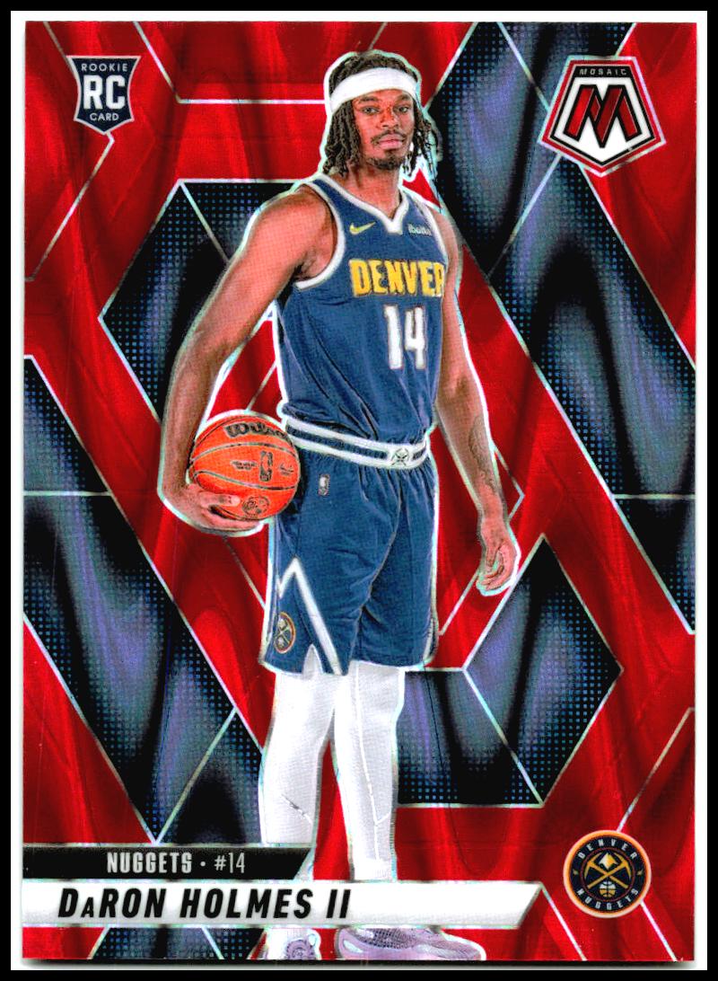 2024-25 Panini Mosaic Red Seismic Mosaic #250 DaRon Holmes II Rookie Denver