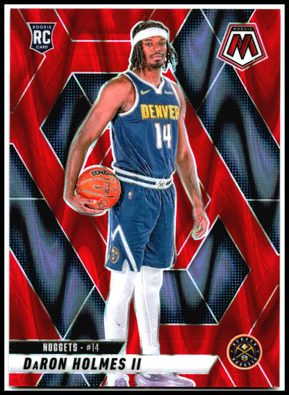 2024-25 Panini Mosaic Red Seismic Mosaic #250 DaRon Holmes II Rookie Denver