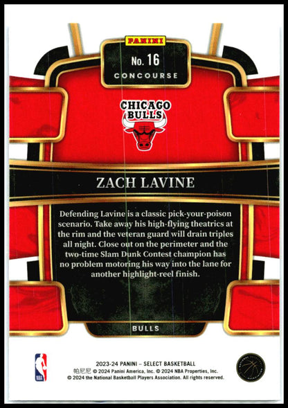 2023-24 Panini Select blue #16 Zach LaVine Minnesota Timberwolves