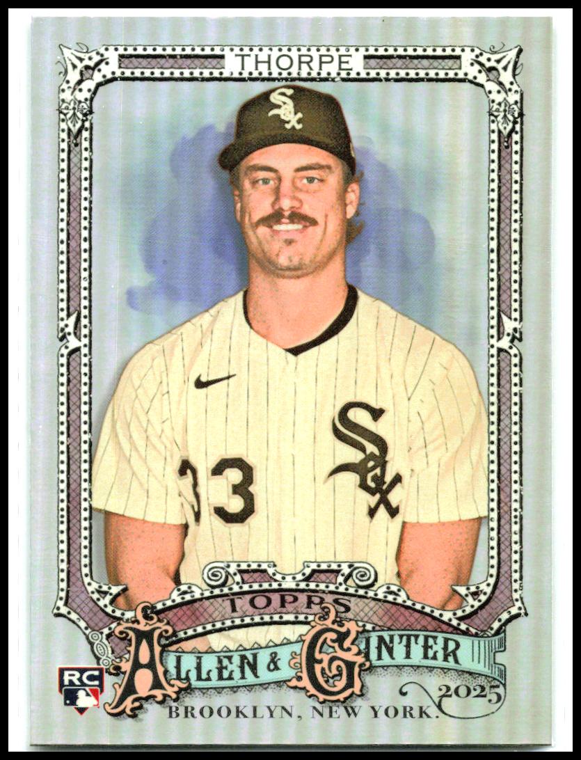 2025 Topps Allen & Ginter Silver Portrait #250 Drew Thorpe Rookie White Sox