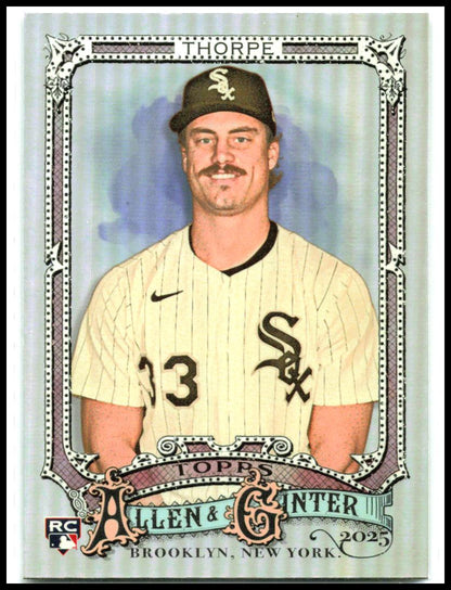 2025 Topps Allen & Ginter Silver Portrait #250 Drew Thorpe Rookie White Sox