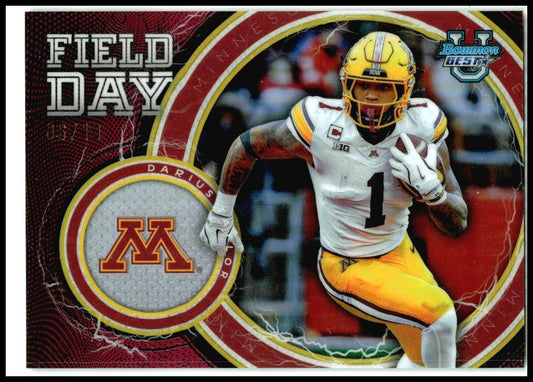 2025 Bowman University Best Field Day Black #FD-15 Darius Taylor Minnesota