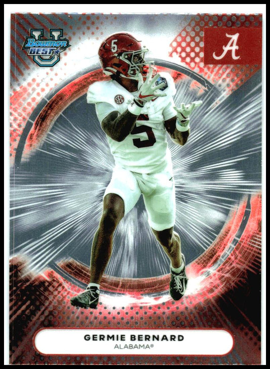 2025 Bowman University Best #63 Germie Bernard Alabama Crimson Tide
